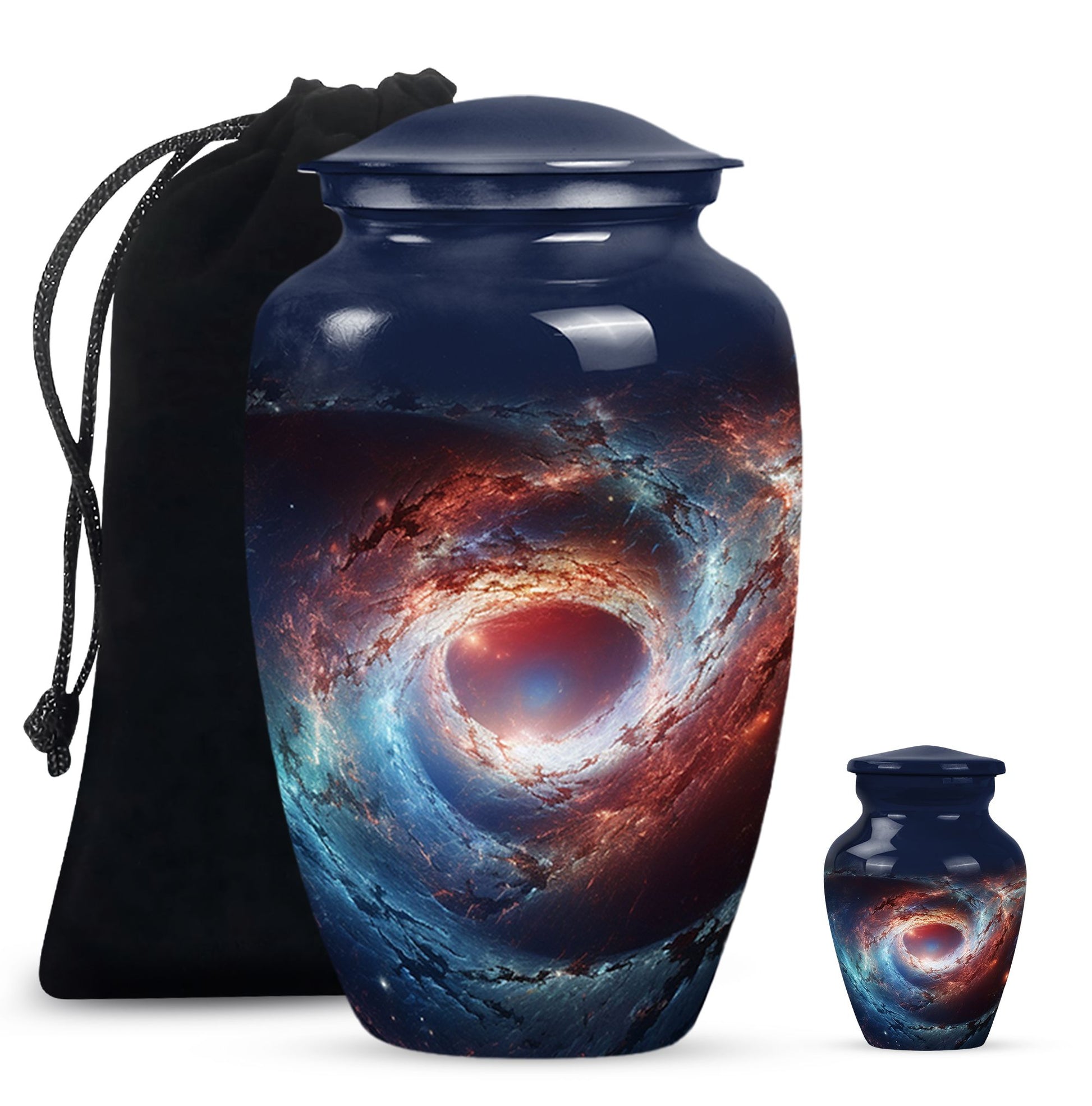 The Cosmic Dance Of Galaxies - Galaxy Urn Teardrop, Heart Shape Urn