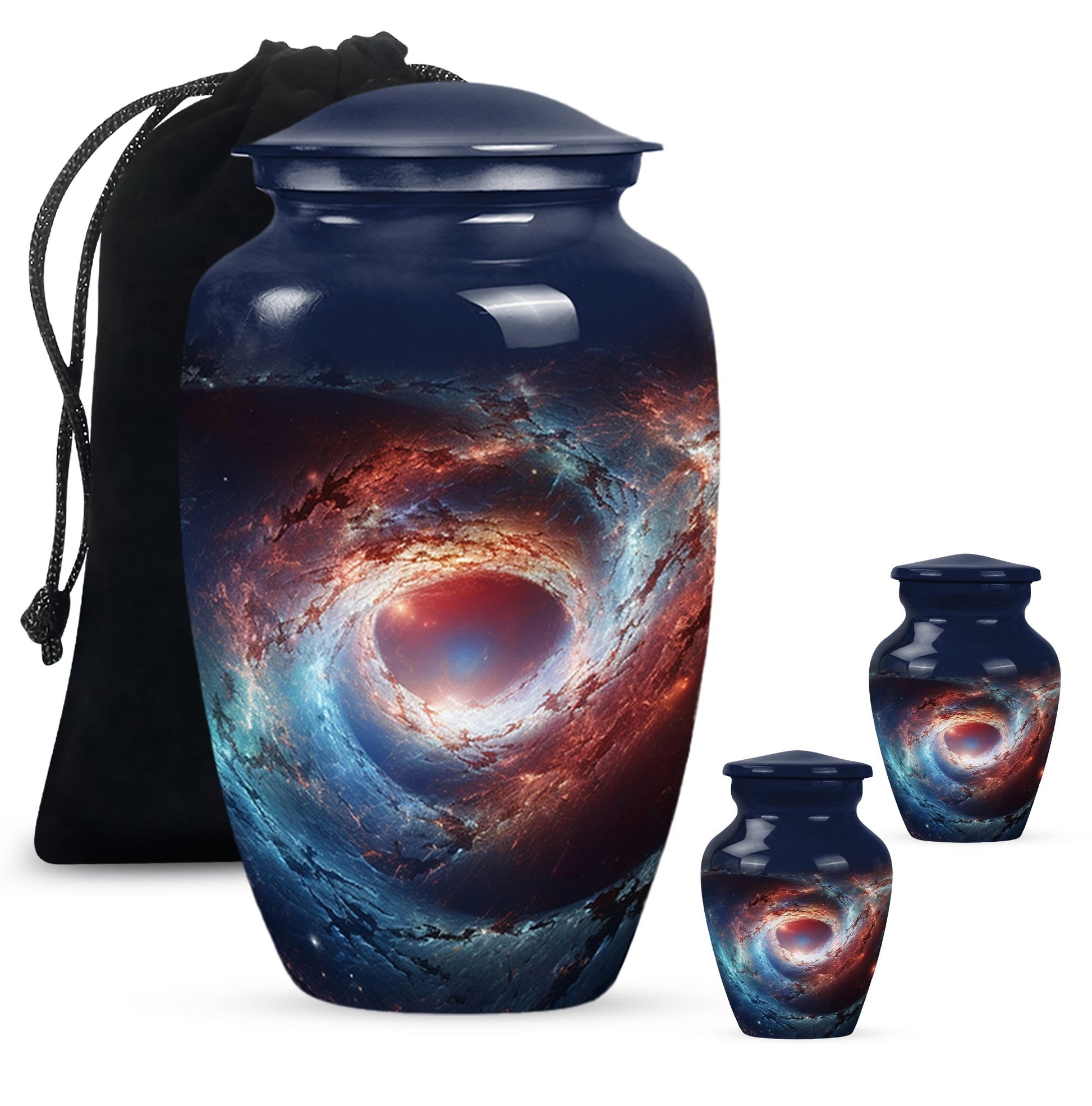The Cosmic Dance Of Galaxies - Galaxy Urn Teardrop, Heart Shape Urn