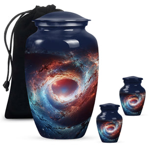 The Cosmic Dance Of Galaxies - Galaxy Urn Teardrop, Heart Shape Urn