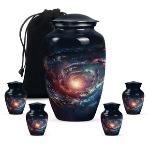 Spin Of Starry Skies - Galaxy Urn Large Teardrop, Heart Urn For Ashes