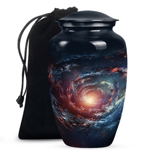 Spin Of Starry Skies - Galaxy Urn Large Teardrop, Heart Urn For Ashes
