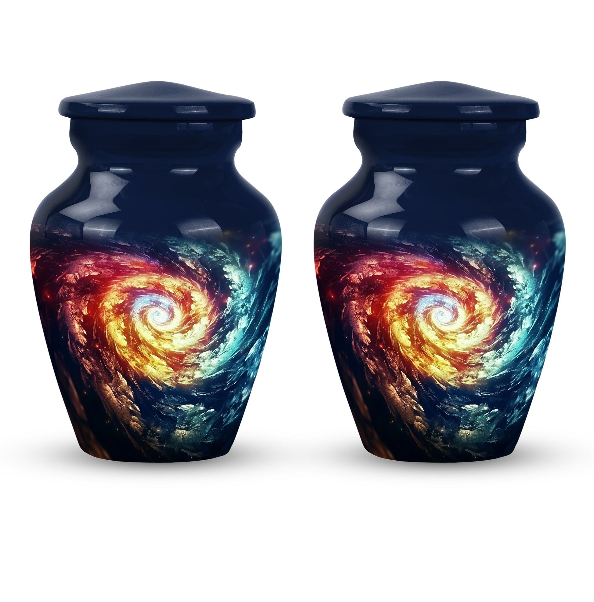 The Cosmic Dance Of Infinity - Galaxy Urn Teardrop, Heart Shape Urn