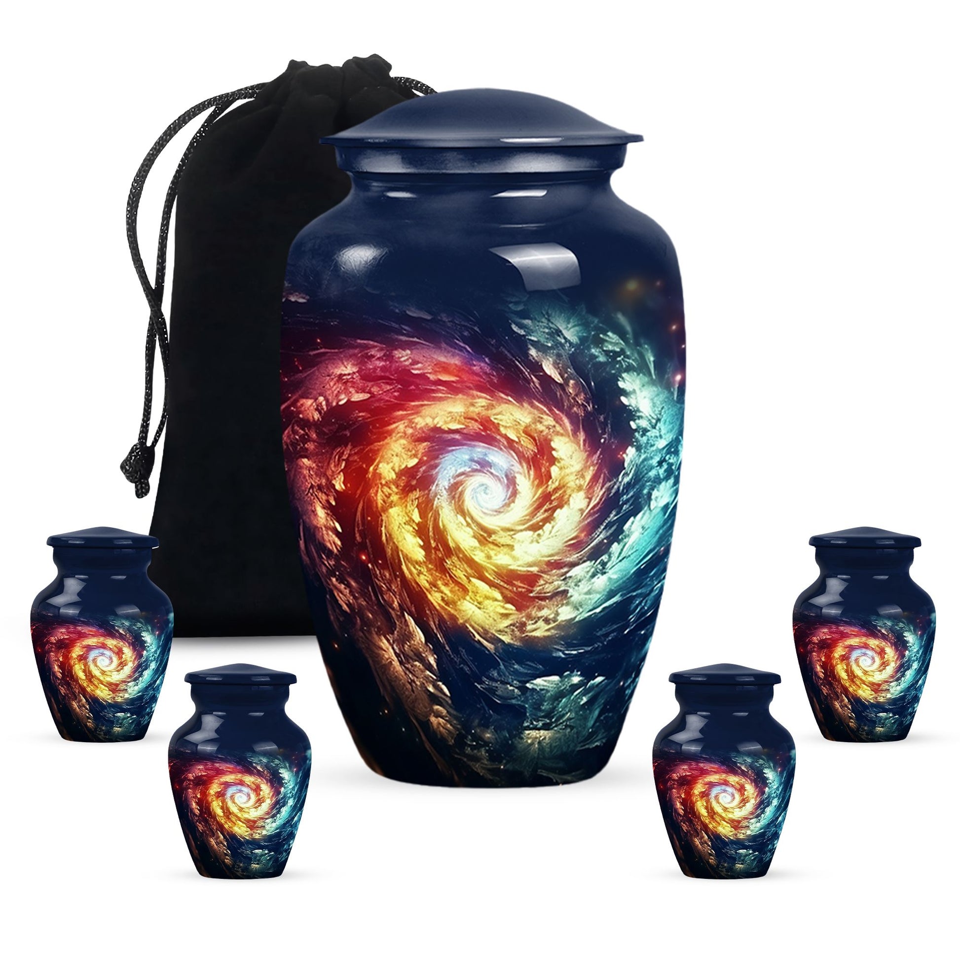The Cosmic Dance Of Infinity - Galaxy Urn Teardrop, Heart Shape Urn