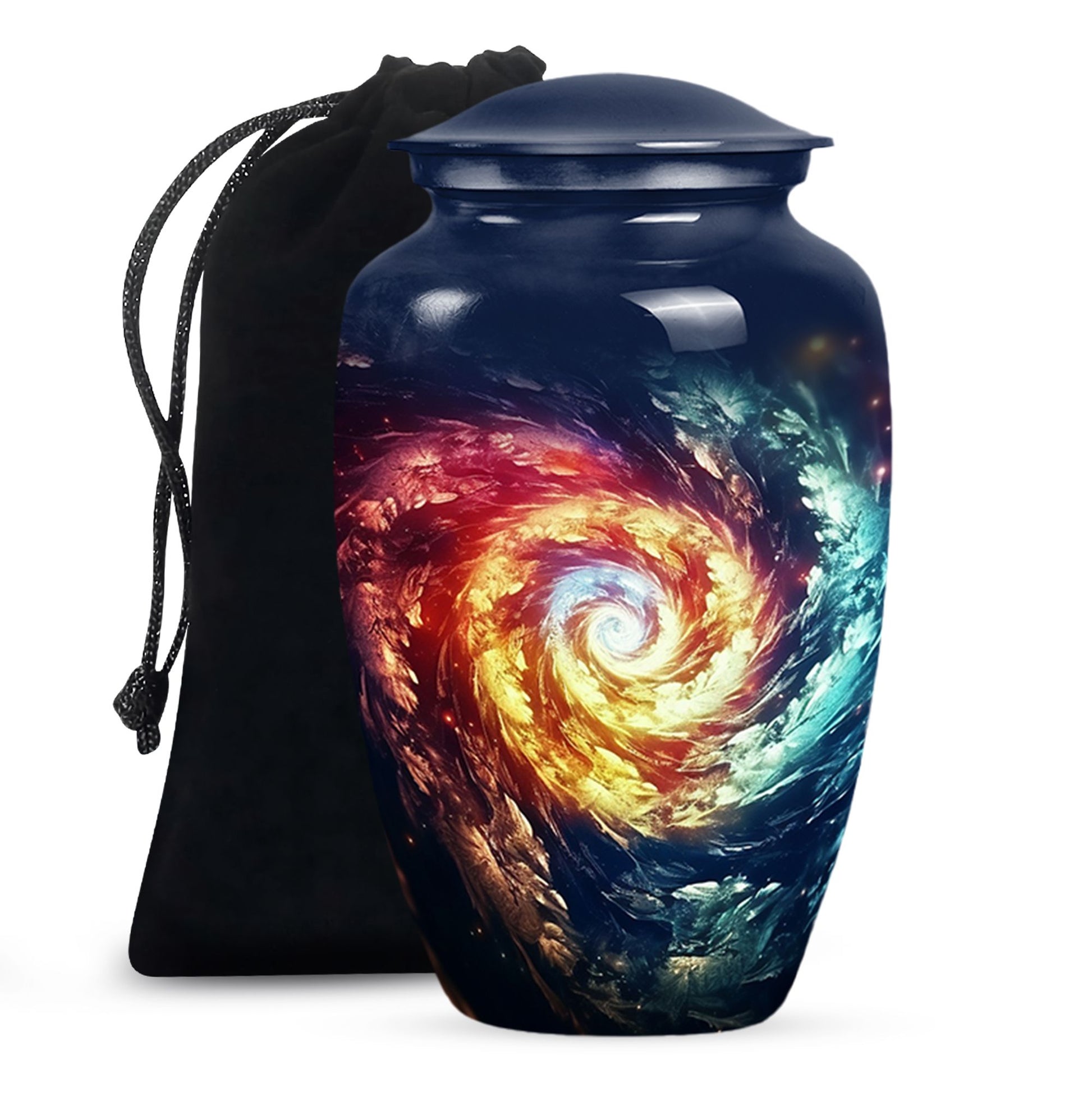 The Cosmic Dance Of Infinity - Galaxy Urn Teardrop, Heart Shape Urn