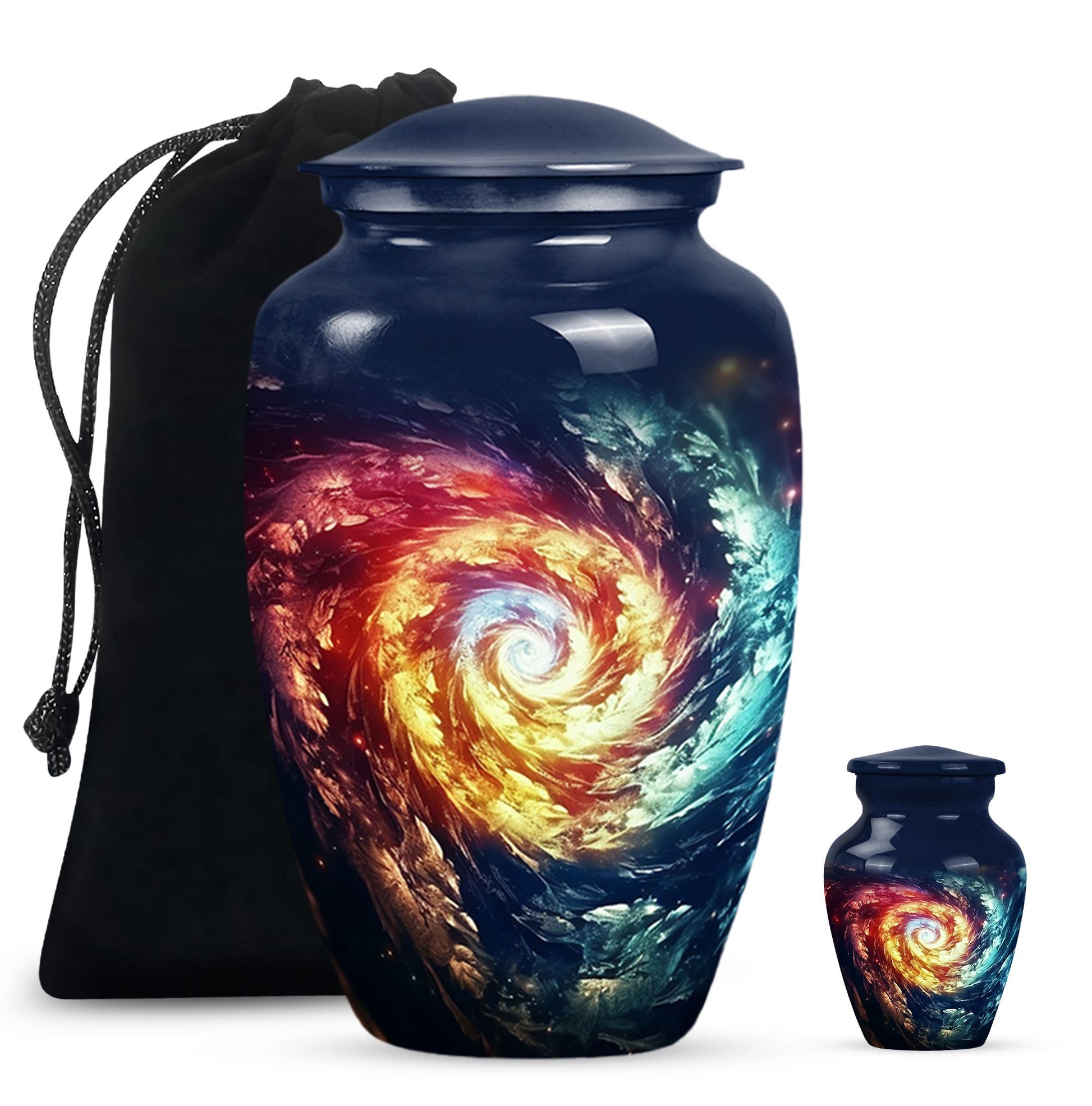 The Cosmic Dance Of Infinity - Galaxy Urn Teardrop, Heart Shape Urn