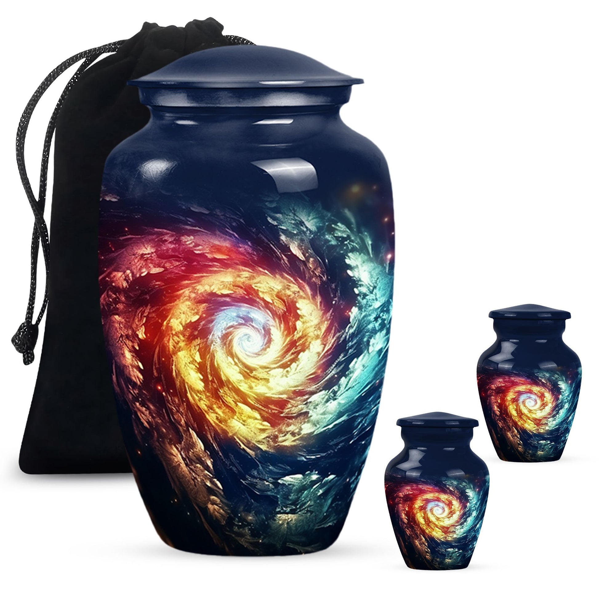 The Cosmic Dance Of Infinity - Galaxy Urn Teardrop, Heart Shape Urn