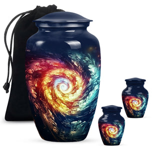 The Cosmic Dance Of Infinity - Galaxy Urn Teardrop, Heart Shape Urn