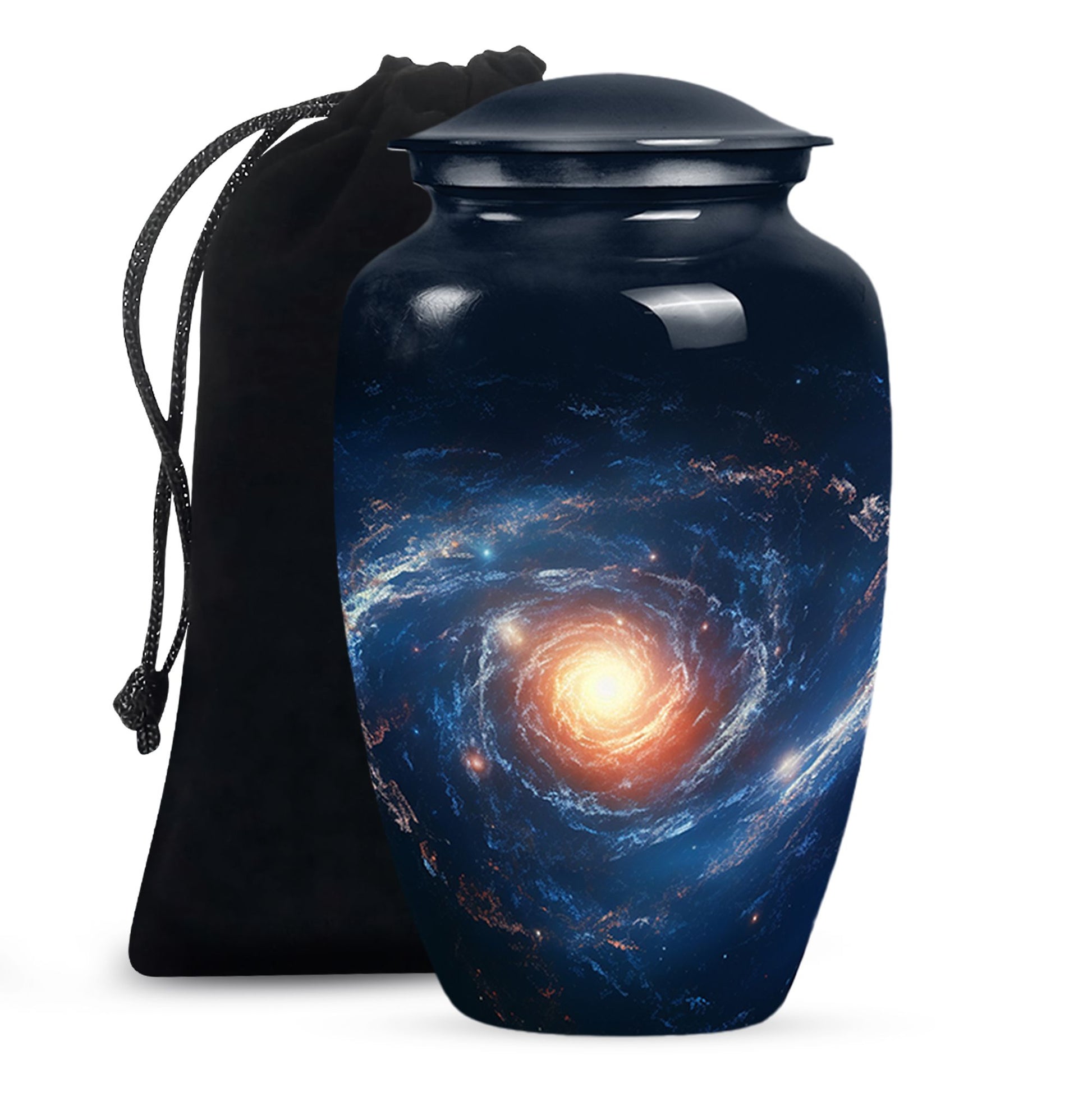 The Galactic Swirl. - Galaxy Urn Large Teardrop, Heart Urn For Ashes