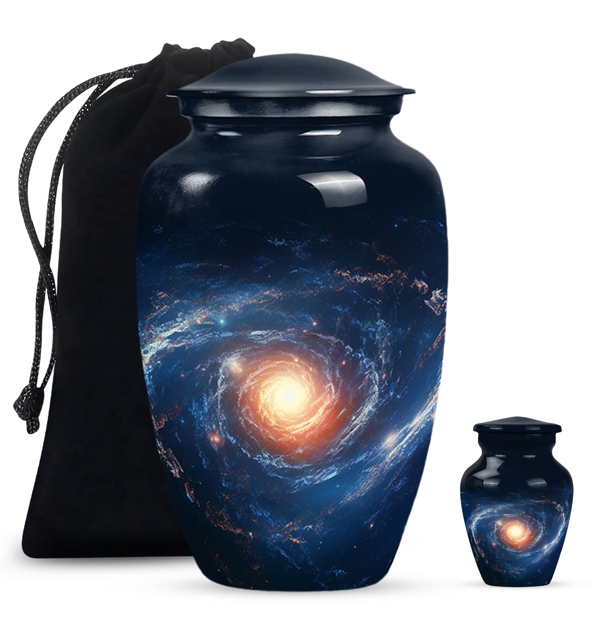 The Galactic Swirl. - Galaxy Urn Large Teardrop, Heart Urn For Ashes