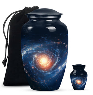 The Galactic Swirl. - Galaxy Urn Large Teardrop, Heart Urn For Ashes