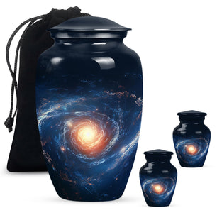The Galactic Swirl. - Galaxy Urn Large Teardrop, Heart Urn For Ashes