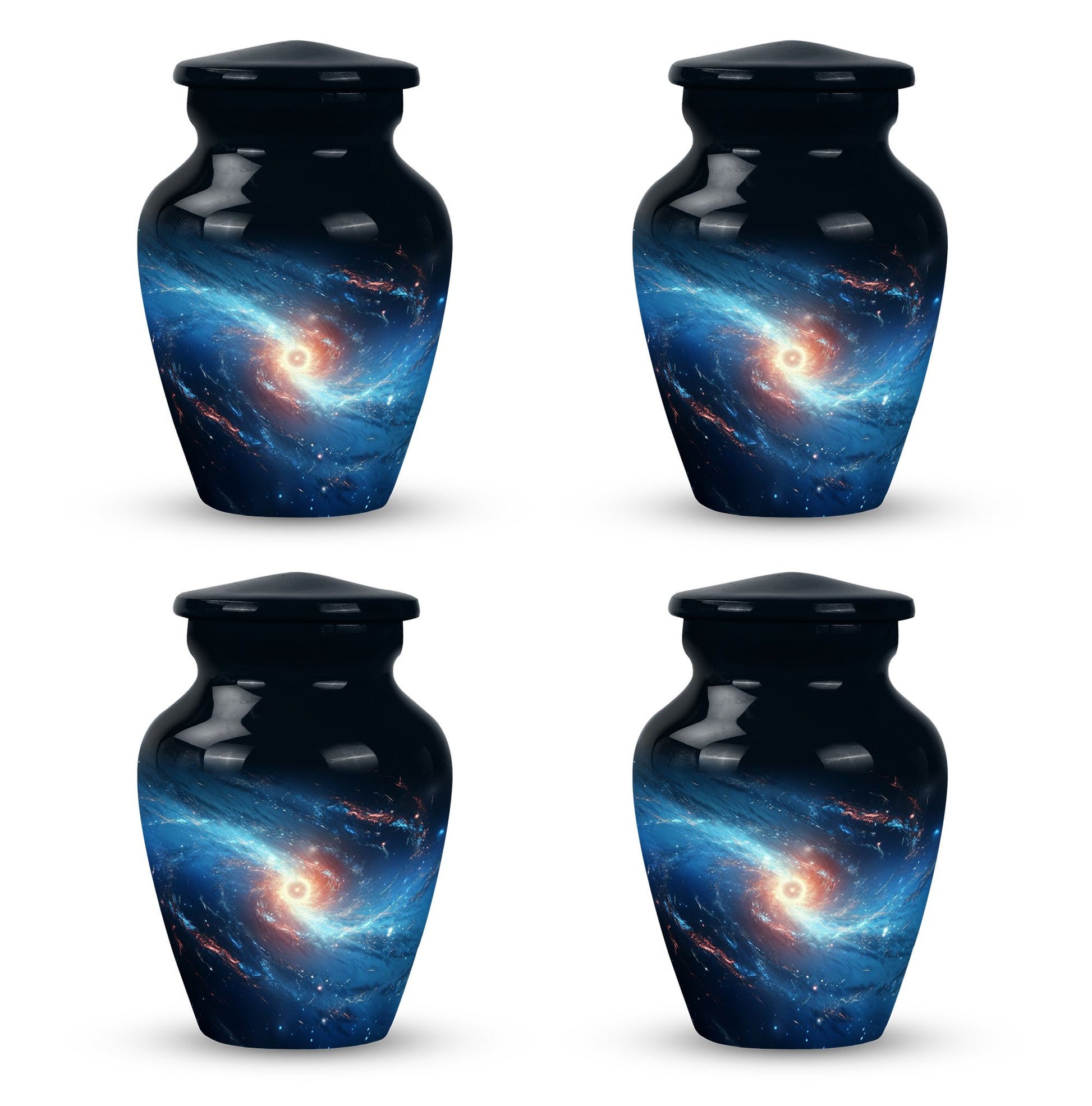 The Galaxy's Luminous Swirl - Galaxy Urn Teardrop, Heart Shape Urn