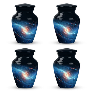 The Galaxy's Luminous Swirl - Galaxy Urn Teardrop, Heart Shape Urn