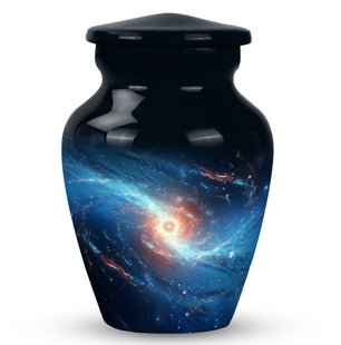 The Galaxy's Luminous Swirl - Galaxy Urn Teardrop, Heart Shape Urn