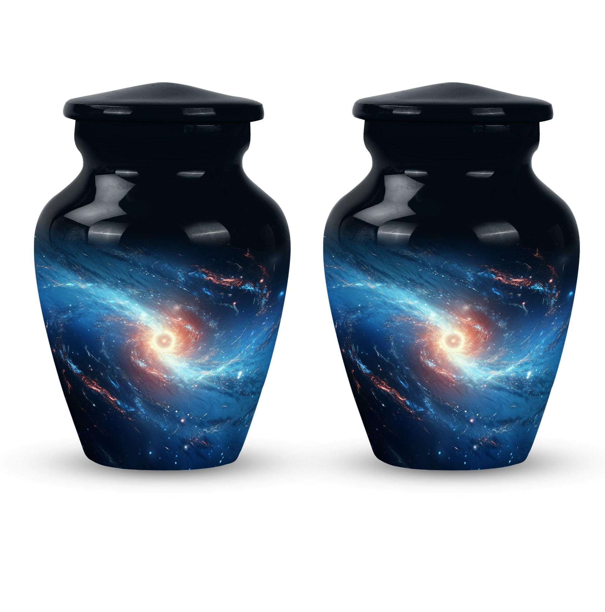 The Galaxy's Luminous Swirl - Galaxy Urn Teardrop, Heart Shape Urn