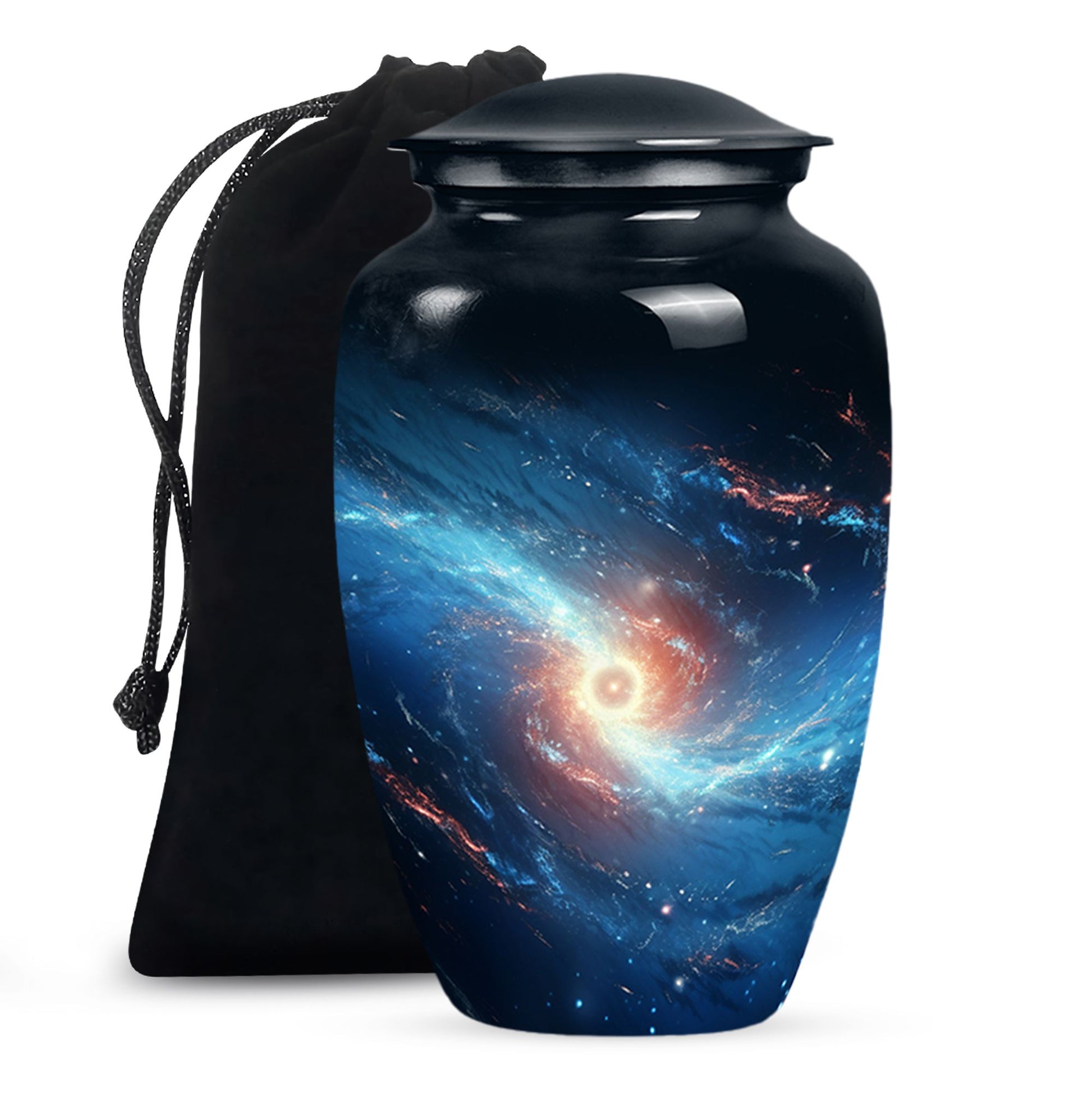 The Galaxy's Luminous Swirl - Galaxy Urn Teardrop, Heart Shape Urn