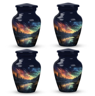 Aurora Borealis Wonderland - Northern Light Teardro Urn For Ashes