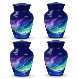 Aurora Borealis - Northern Lights Teardrop, Heart Shape Urn