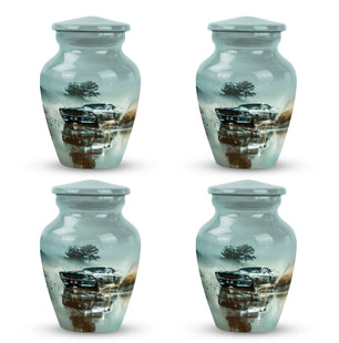 Classic Muscle In The Rain - Car Urn Teardrop, Heart Cremation Urn