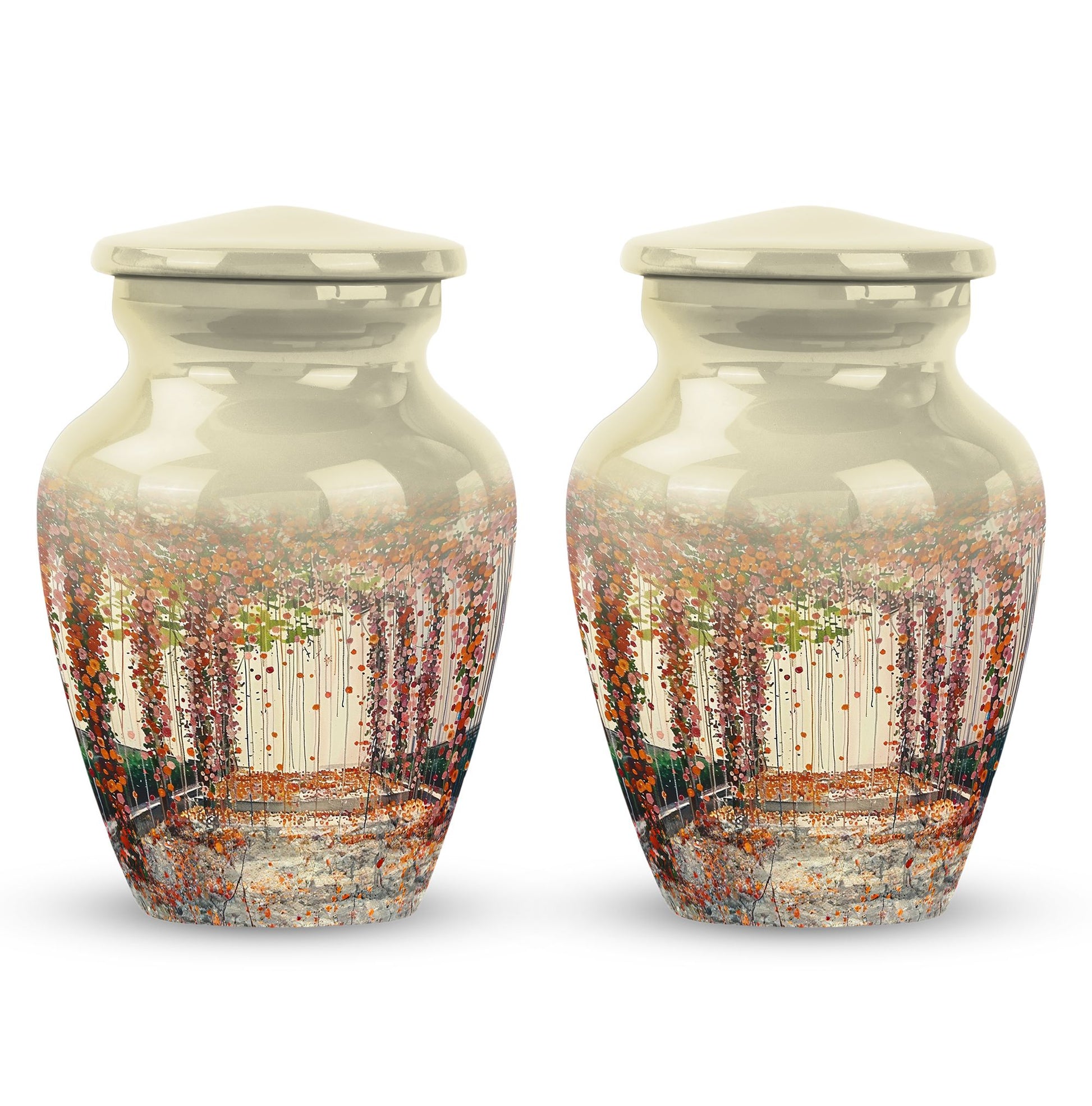 Flowers Small Ashes Urn Funeral, Ashes Memorial Urn