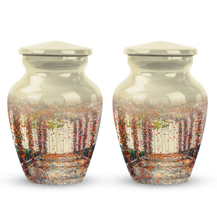 Flowers Small Ashes Urn Funeral, Ashes Memorial Urn