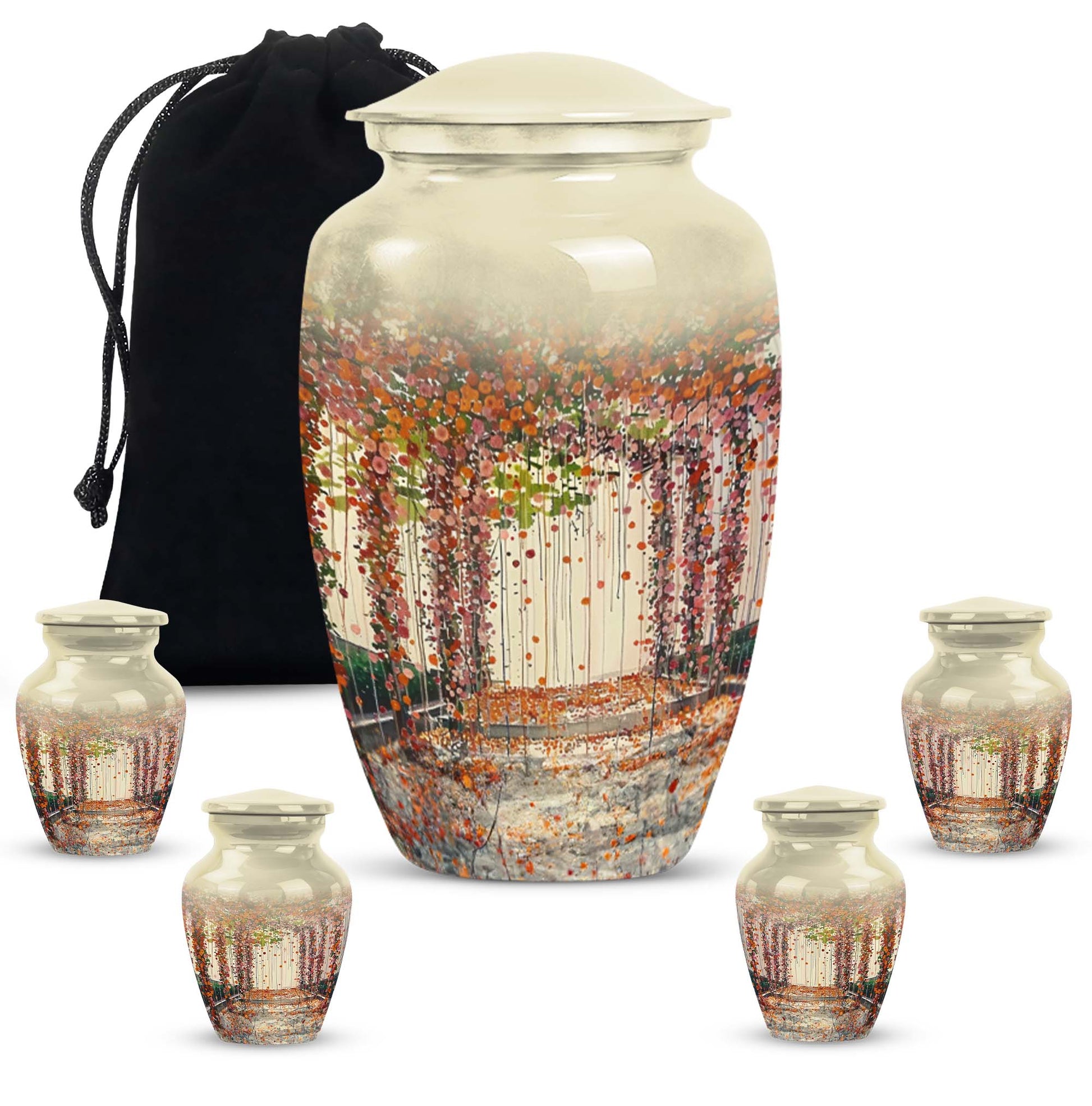 Flowers Small Ashes Urn Funeral, Ashes Memorial Urn