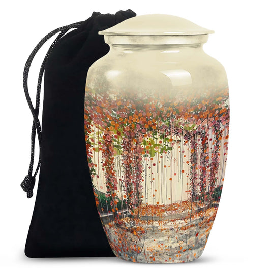 Flowers Small Ashes Urn Funeral, Ashes Memorial Urn