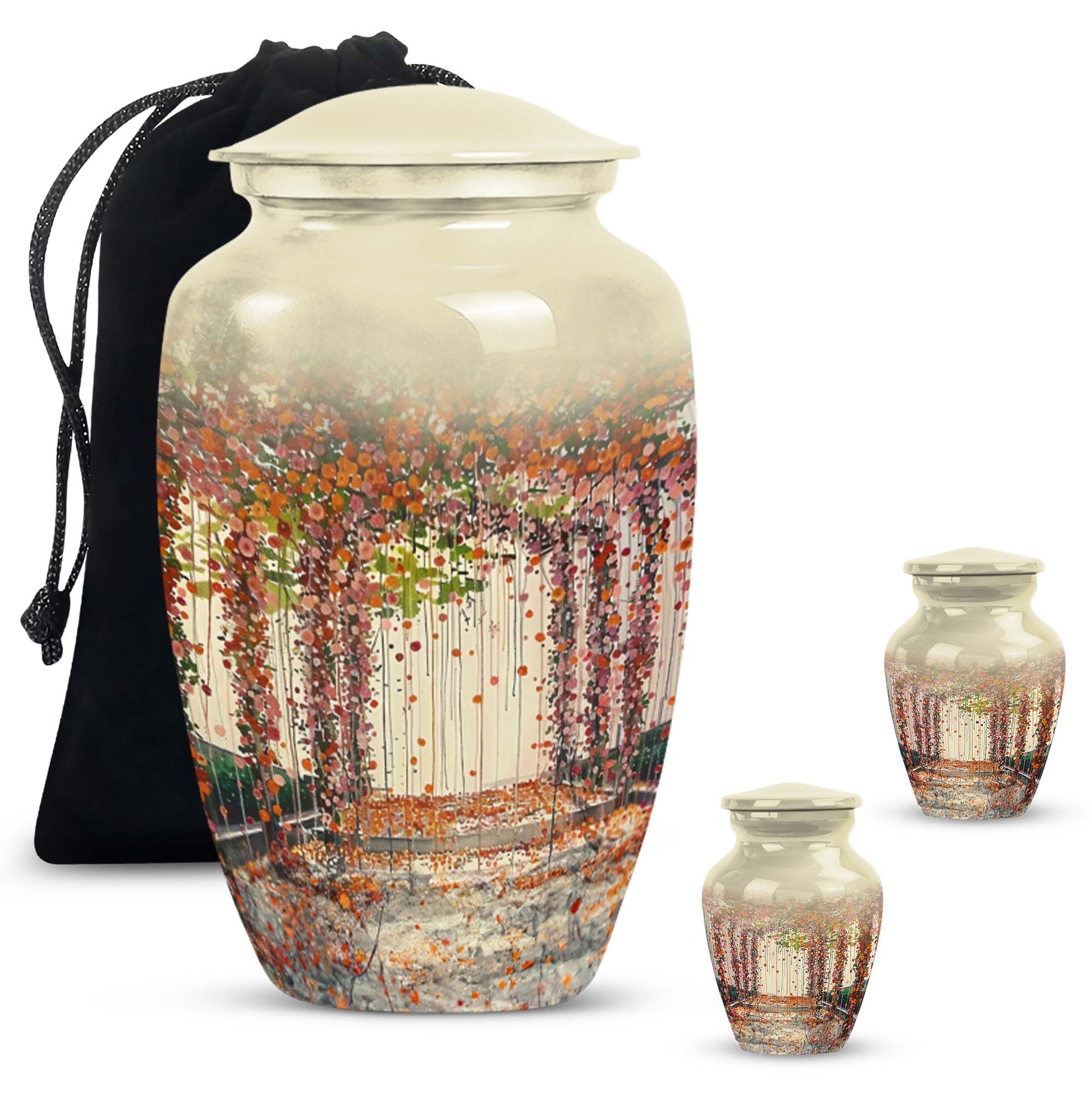 Flowers Small Ashes Urn Funeral, Ashes Memorial Urn