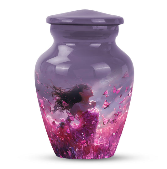 Pink Butterfly Urn For Human Ashes Funeral, Ashes Urn For Ashes