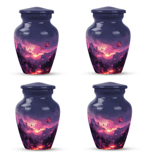 Pink Butterfly Double Urns Large Funeral, Ashes Urn For Ashes