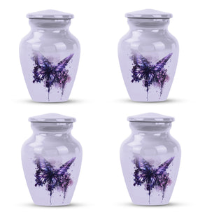 Purple Butterfly Urn For Ashes Large Funeral, Ashes Urn For Ashes