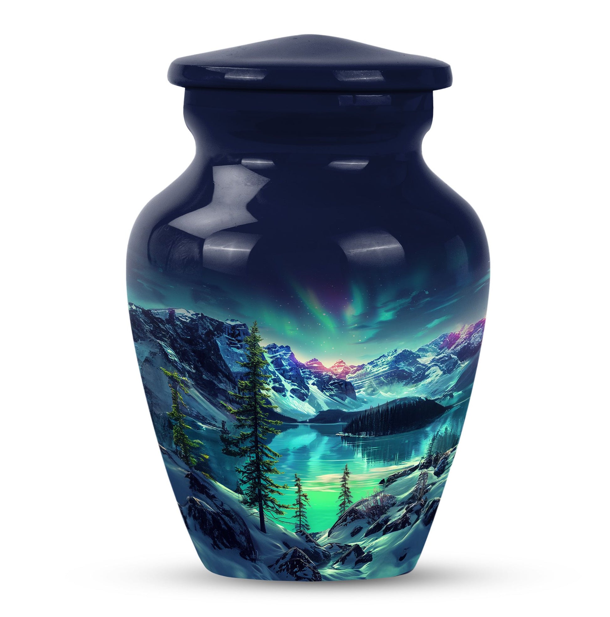 Aurora Borealis Little Urns Large Funeral, Ashes Urn For Ashes