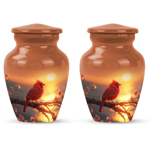 Cardinal Bird Adult Cremation Urn Large Funeral, Ashes Urn For Ashes
