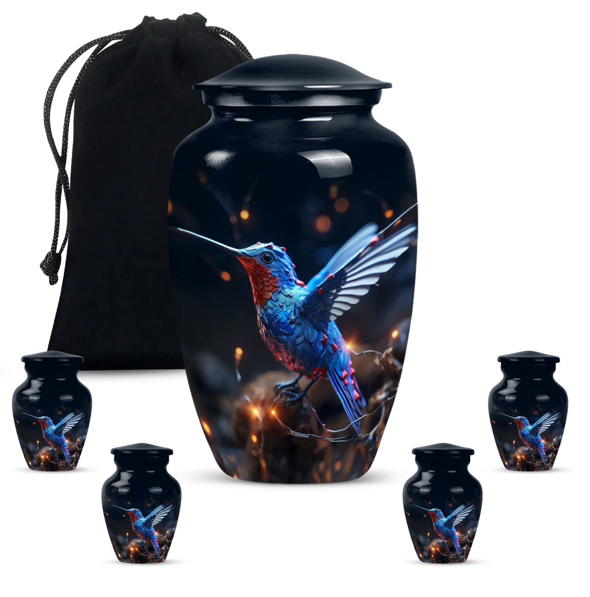 Humming Birds Urns Large Funeral, Ashes Urn For Ashes