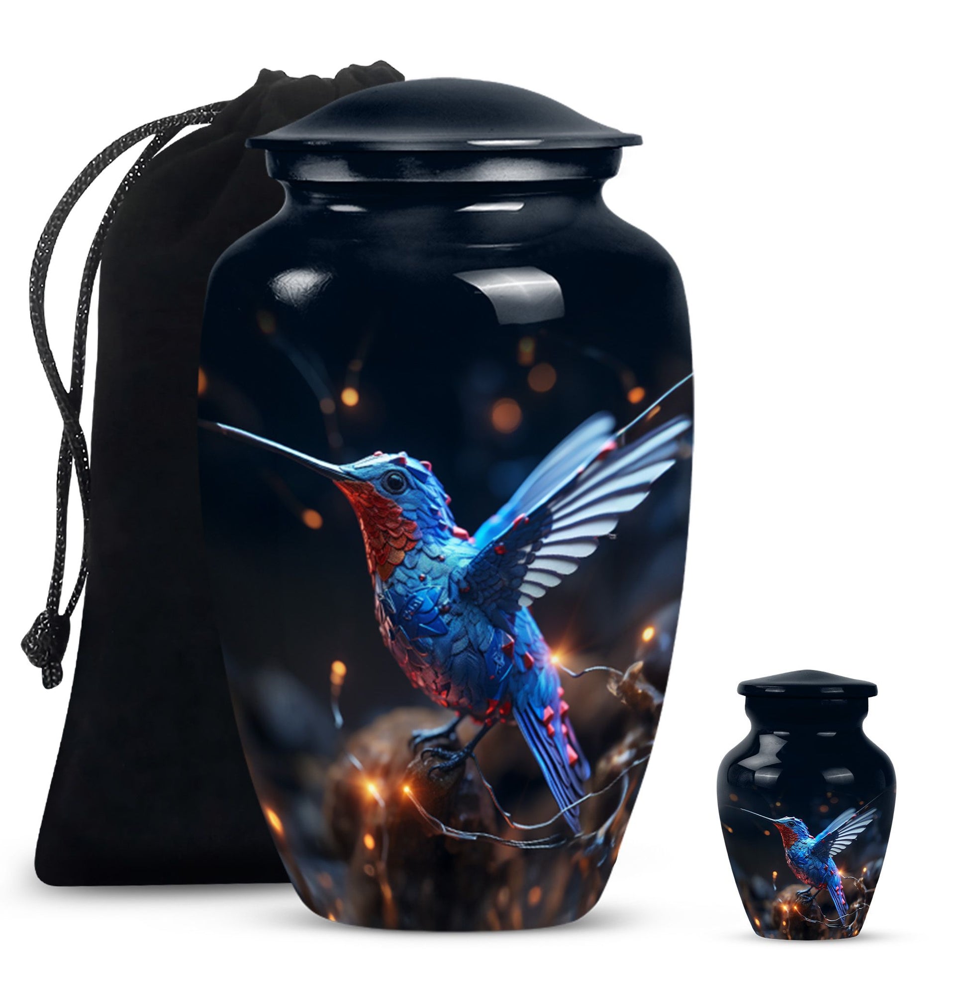 Humming Birds Urns Large Funeral, Ashes Urn For Ashes