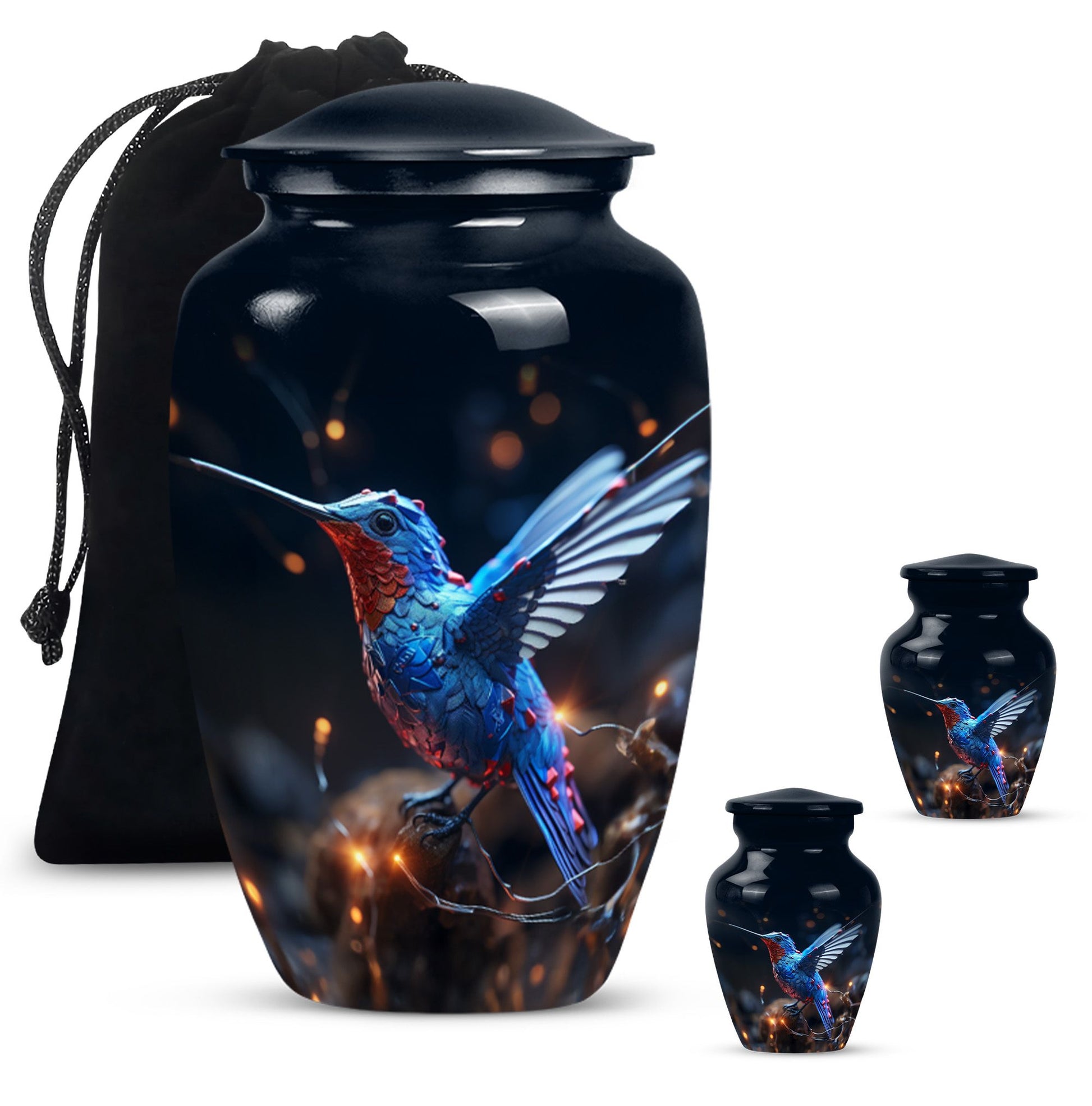 Humming Birds Urns Large Funeral, Ashes Urn For Ashes