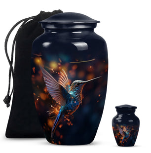 Humming Birds Urn For Mom Ashes Funeral, Ashes Memorial Urn