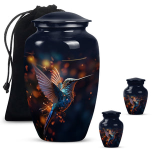 Humming Birds Urn For Mom Ashes Funeral, Ashes Memorial Urn
