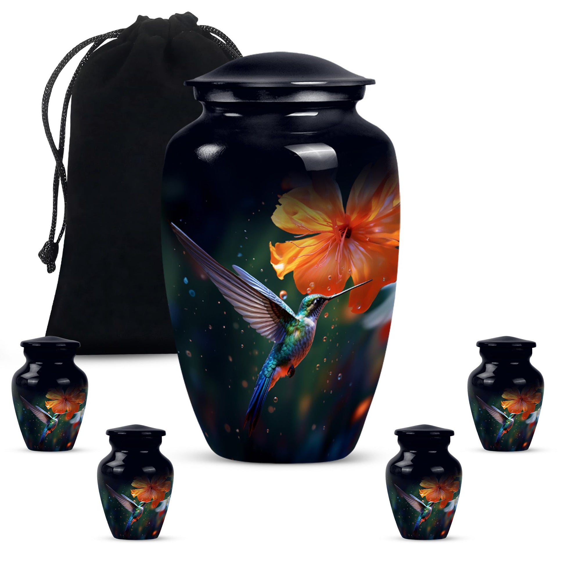 Humming Birds Urn For Ashes Funeral, Ashes Cremation Urn For Ashes