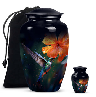 Humming Birds Urn For Ashes Funeral, Ashes Cremation Urn For Ashes