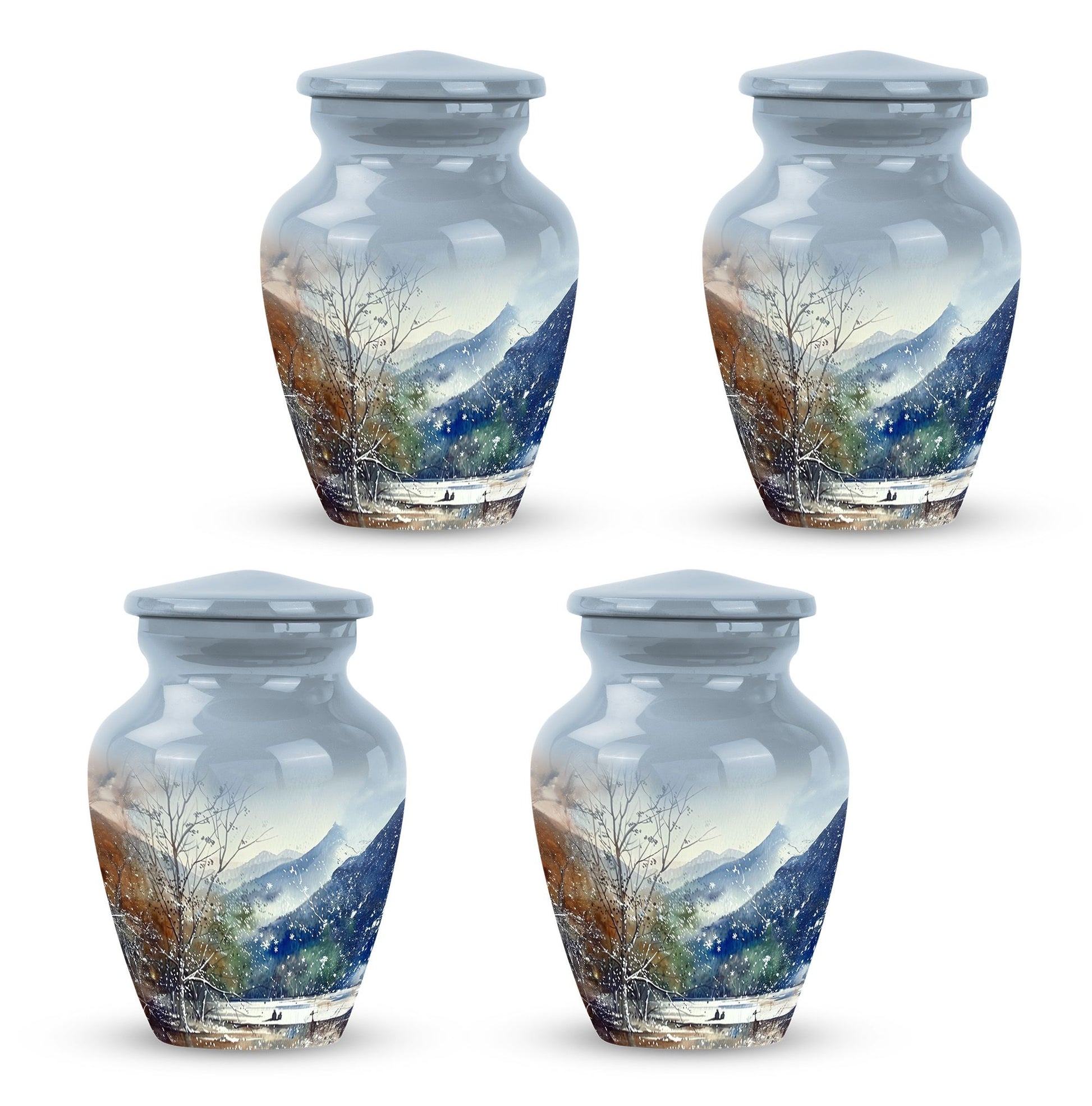 Mountains Urn For Human Remains Funeral, Ashes Memorial Urn