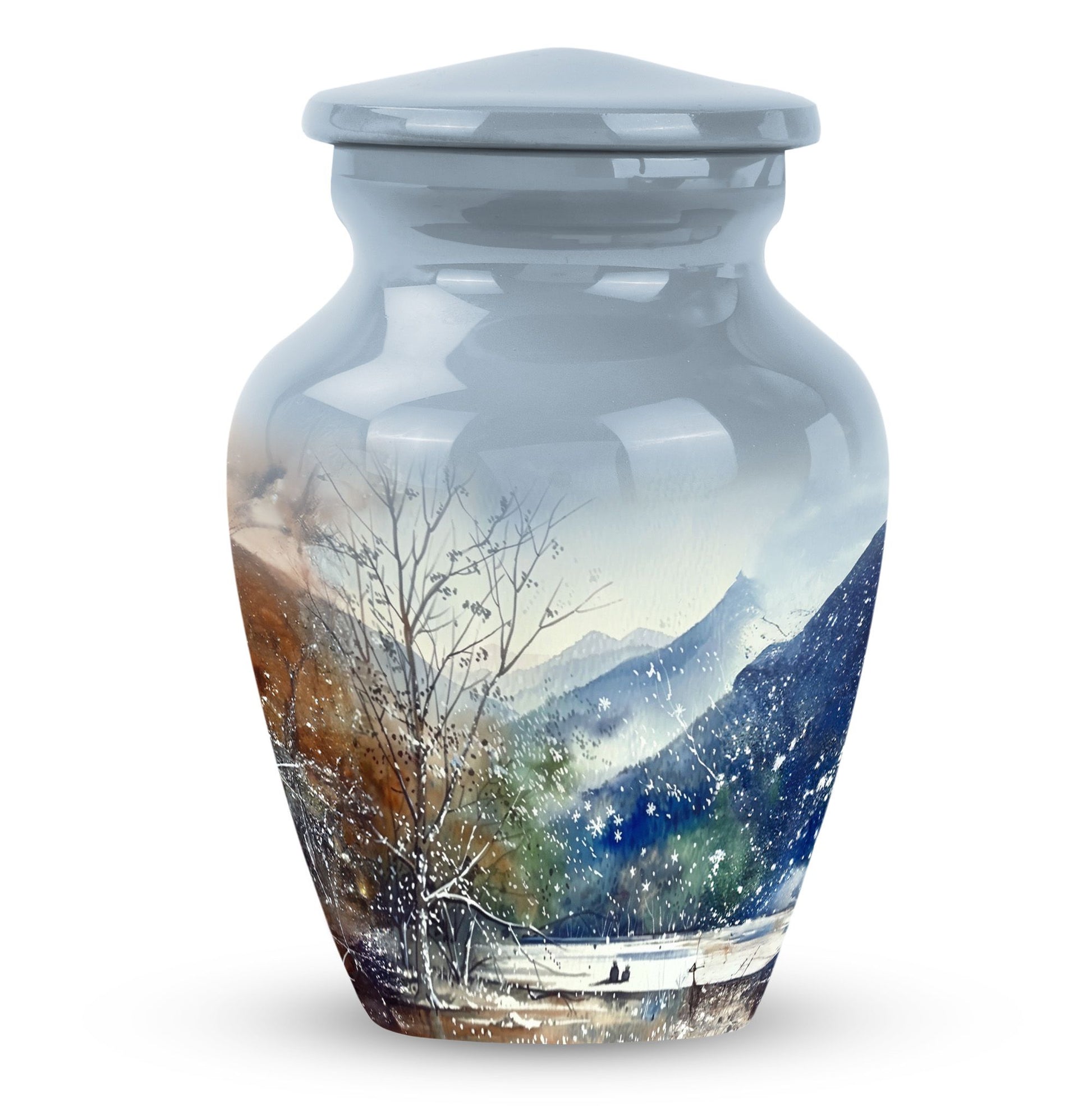 Mountains Urn For Human Remains Funeral, Ashes Memorial Urn