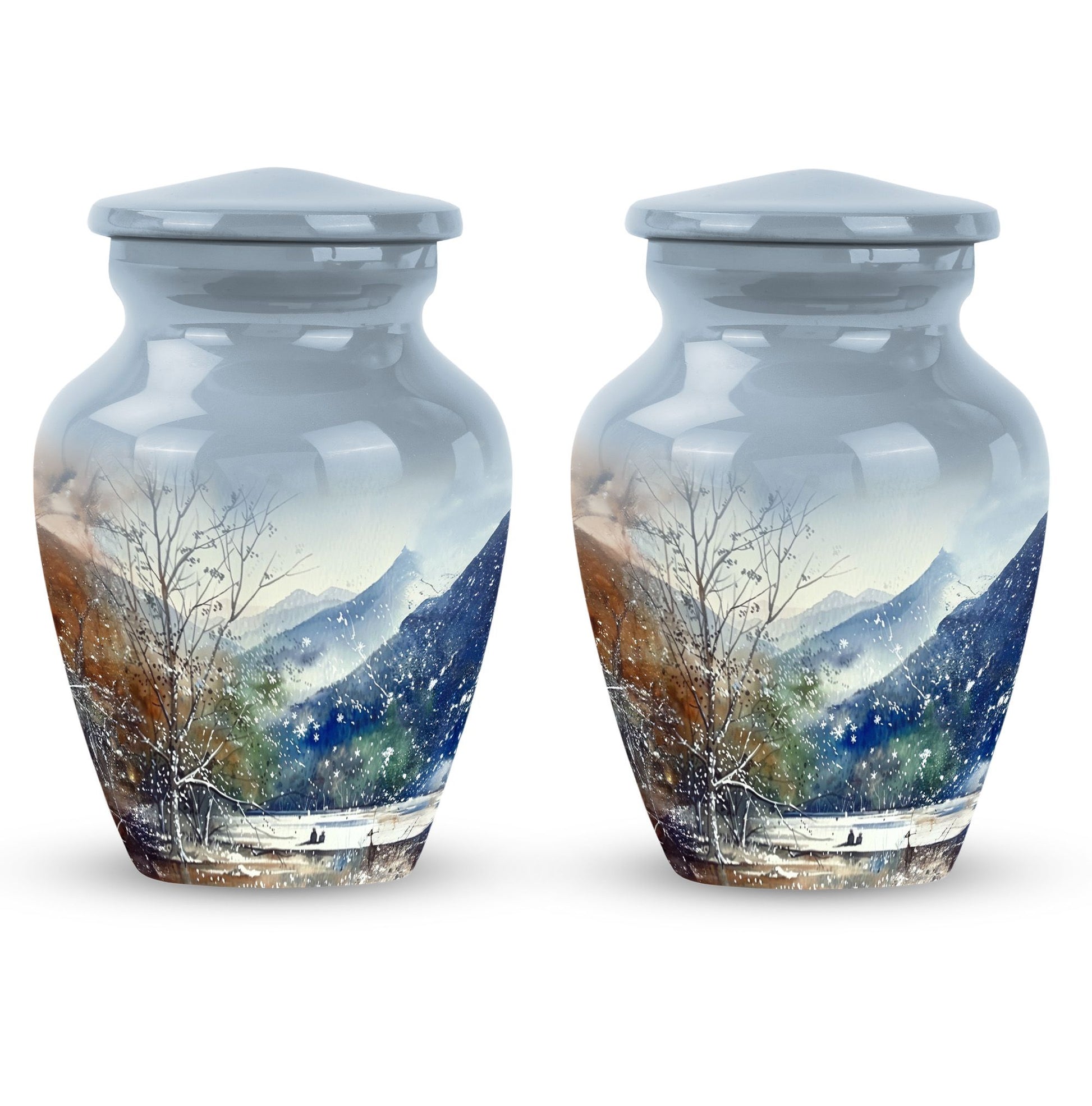Mountains Urn For Human Remains Funeral, Ashes Memorial Urn