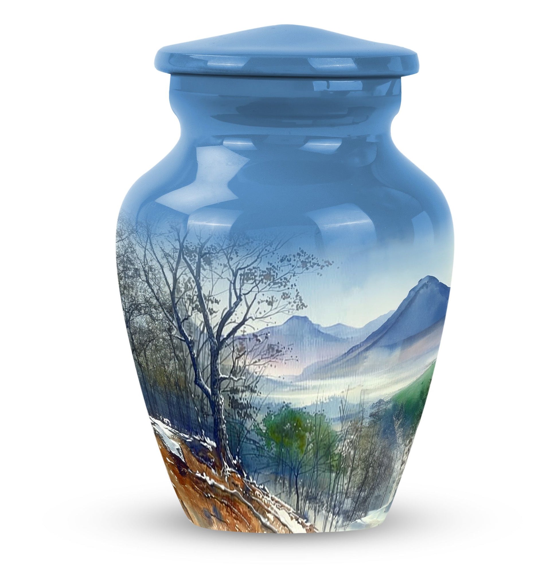 Mountains Urn For Human Ashes Funeral, Ashes Cremation Urn For Ashes