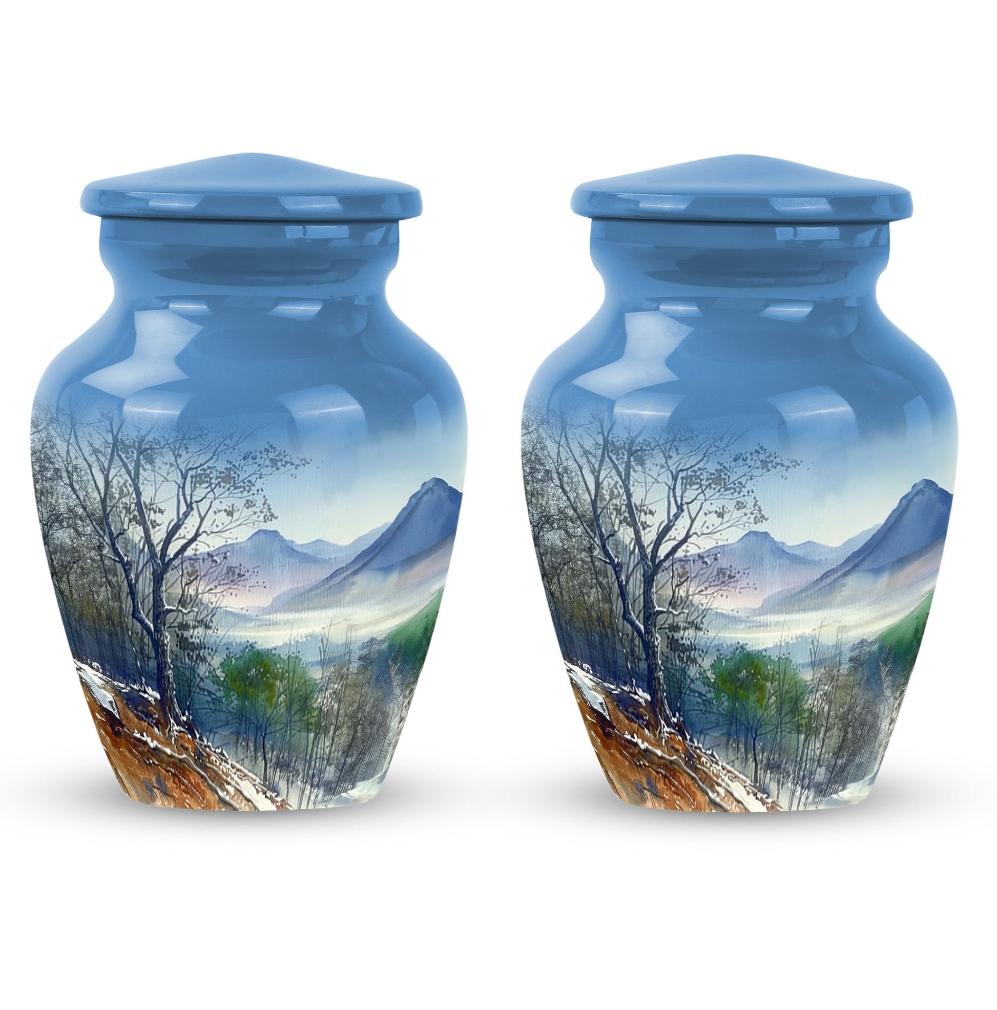 Mountains Urn For Human Ashes Funeral, Ashes Cremation Urn For Ashes