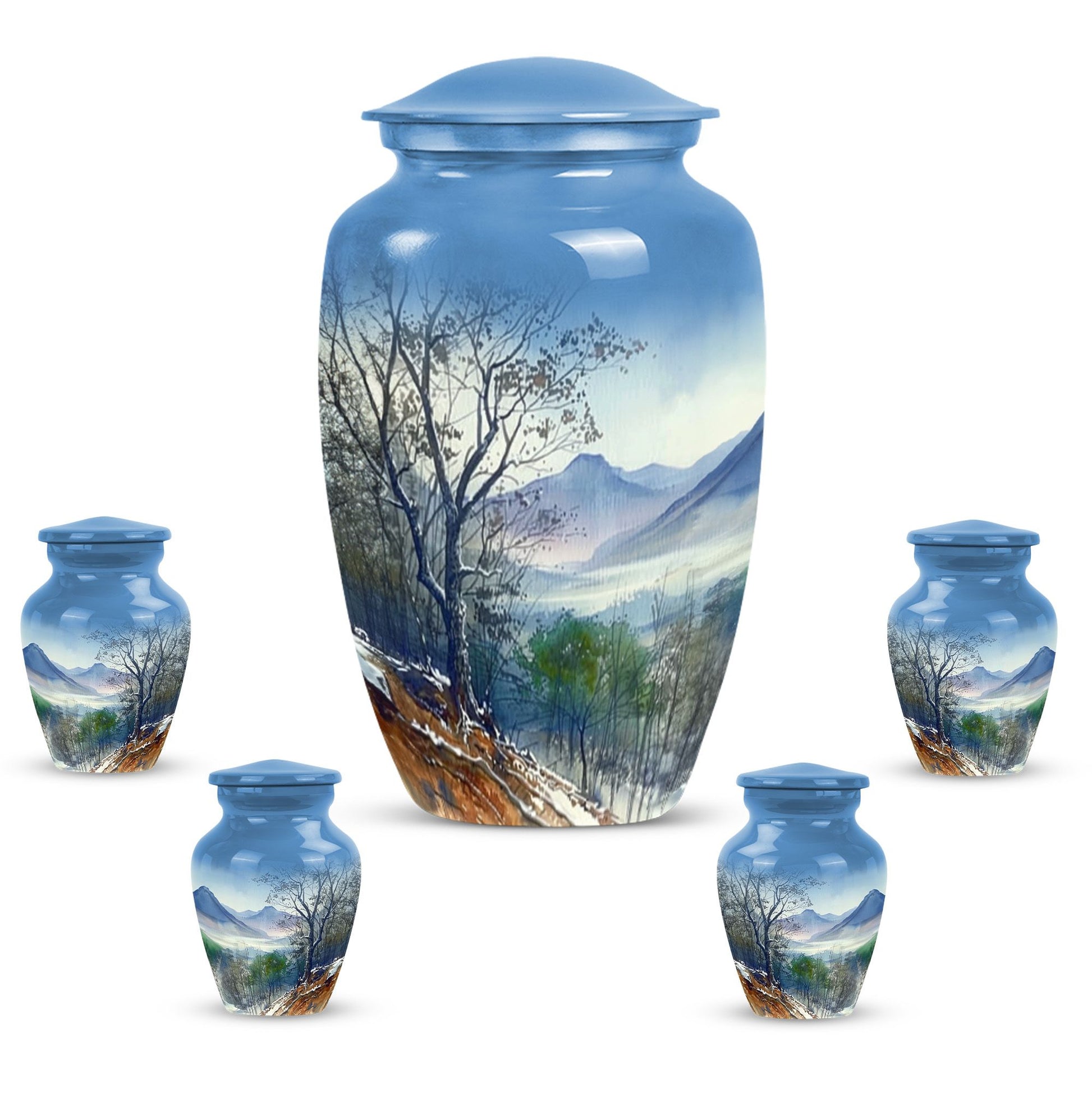 Mountains Urn For Human Ashes Funeral, Ashes Cremation Urn For Ashes