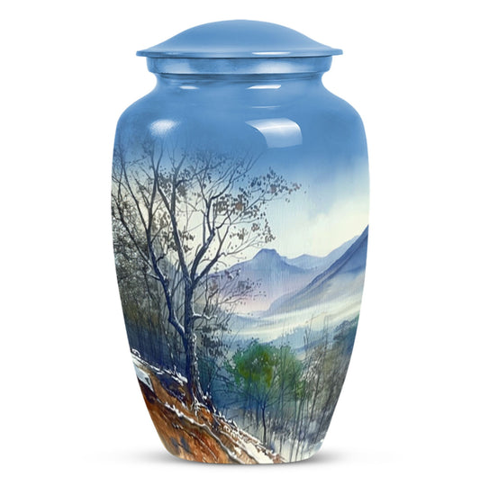 Mountains Urn For Human Ashes Funeral, Ashes Cremation Urn For Ashes