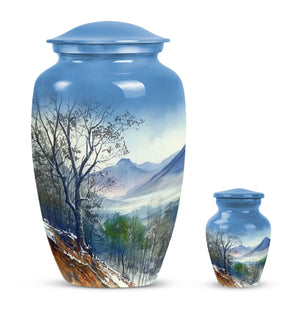 Mountains Urn For Human Ashes Funeral, Ashes Cremation Urn For Ashes