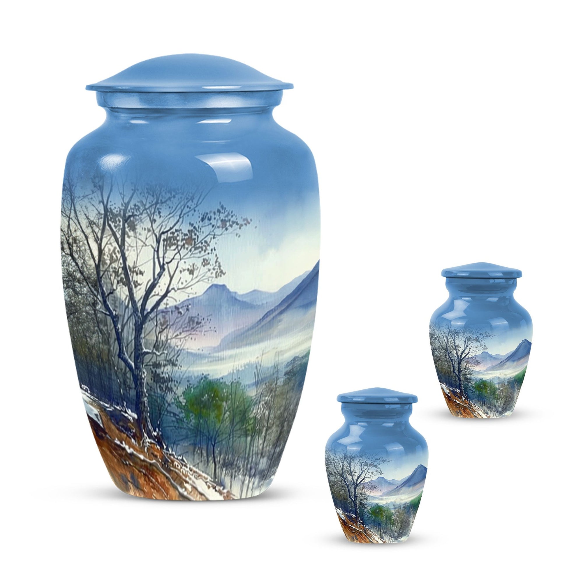 Mountains Urn For Human Ashes Funeral, Ashes Cremation Urn For Ashes