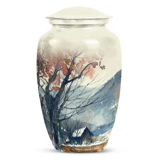 Mountains Small Urn For Ashes Female Large Funeral, Ashes Urn